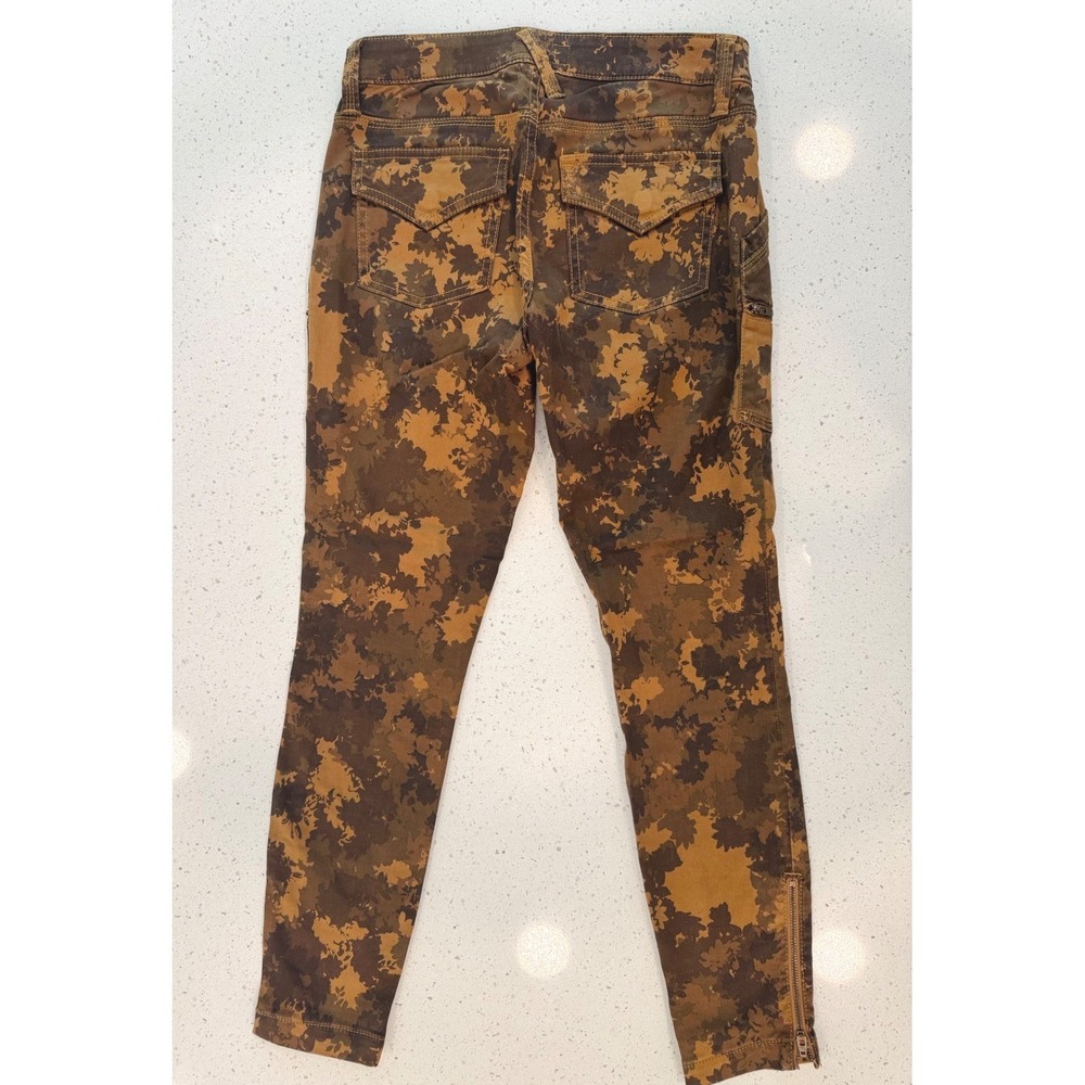 Joie Cargo Skinny Pants Womens 26 Brown Camo Excellent Floral Utility Streetwear - Picture 6 of 8